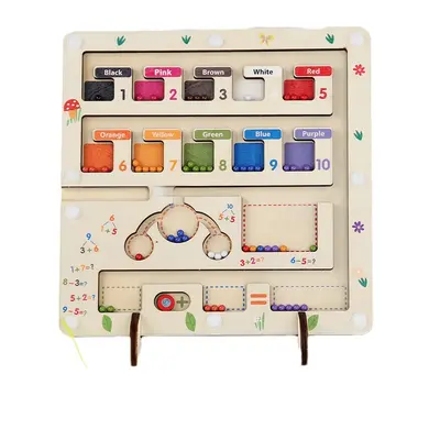 Wooden Magnetic Bead Maze Sorting Color Classification Toy