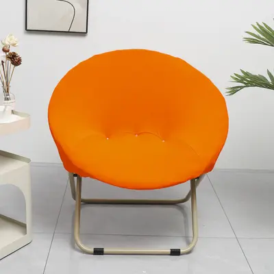 Solid color high elastic milk silk lazy chair cover moon chair cover dormitory chair cover office lunch break chair cover - 10