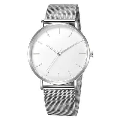 Men's quartz watch with mesh band, minimalist design - 4