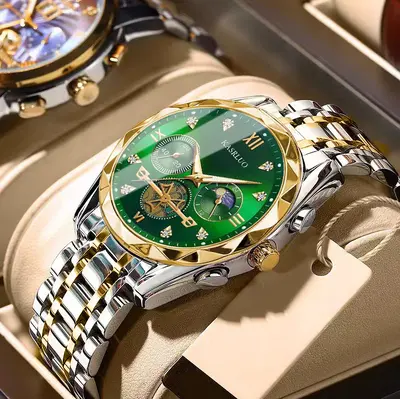 Casaro brandneue multifunktionale Quarzuhr vielseitige modische Armbanduhr sechszeigeriges Chronograph Alltags-Mode Herren-Legierungsuhr - 9