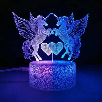 Fabrika doğrudan satış akrilik 3D gece lambası yatak odası başucu masaüstü dokunmatik çocuk hediye LED gece lambası toptan