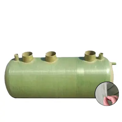 FRP Prefabricated Three-Compartment Septic Tank, Underground Type, for Toilet Conversion