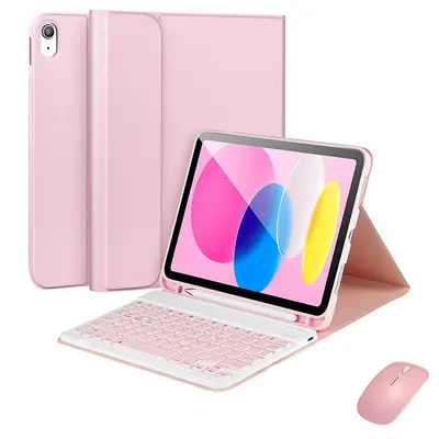 iPad 10th Gen Protective Case with Detachable Bluetooth Keyboard, A16, Pen Slot - 10