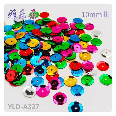 10 mm yuvarlak kavisli PVC payet boncuk, gümüş alt, DIY takı malzemesi