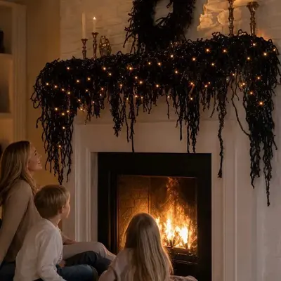 Halloween Fireplace Decor Set