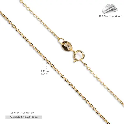 S925 sterling silver necklace, clavicle chain, DIY base - 12