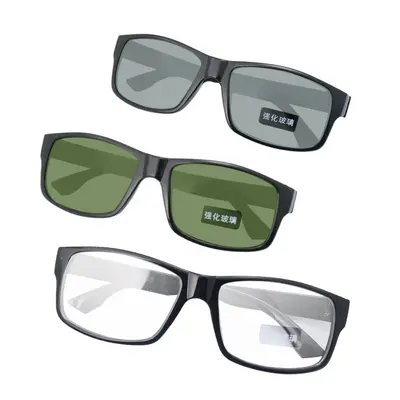 Retro Sunglasses, Tempered Glass Lenses, Resin Frame, Men and Women - 5