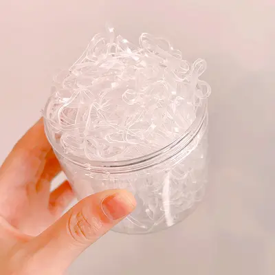 Şeker kutulu saç bağı, saçı hasarlamayan tek kullanımlık lastik, güçlü esneklik - 11