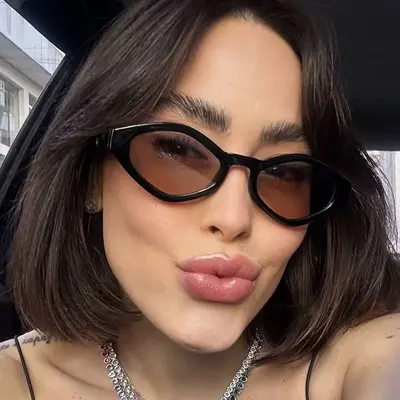 Diamond-Shaped Round Frame Women's Sunglasses with UV Protection