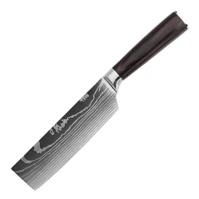 Damascus pattern kitchen knife set with chef knife - 11