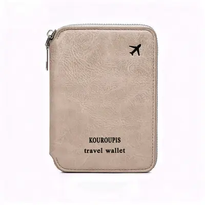 Passport Wallet Zipper Travel Document Pouch - 10