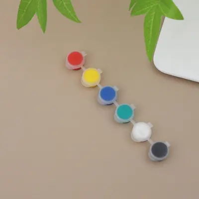 儿童丙烯颜料12色套装6连体美术画画DIY石膏娃娃填色水彩颜料 - 10