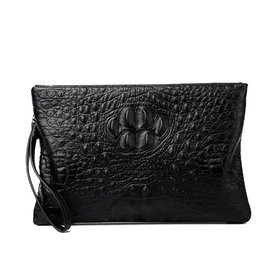 Men's Genuine Leather Clutch, Soft Leather, Large Capacity - 8