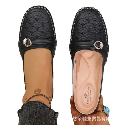 Damen-Mules mit flacher Sohle, große Größen - 6