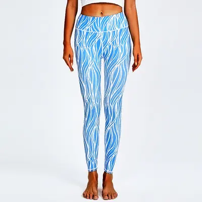 Printed Women's Yoga Pants, High-Waist, Quick-Dry Long Leggings - 13