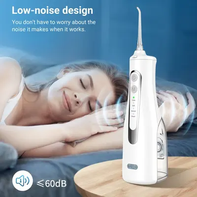 Portable electric water flosser for orthodontic braces
