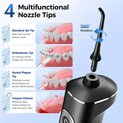 Tragbarer 4-Modi Wasserflosser für die Mundpflege zu Hause
