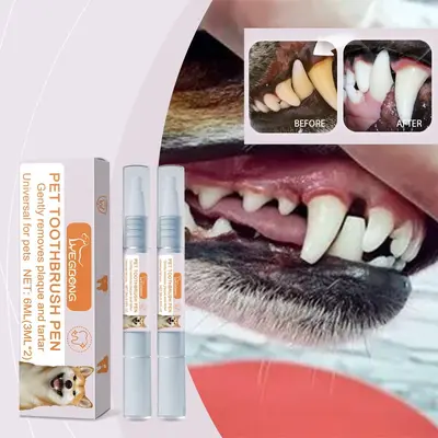 YEGBONG 宠物牙刷笔 狗狗猫咪牙垢牙结石清洁去口臭去异味洁牙笔
