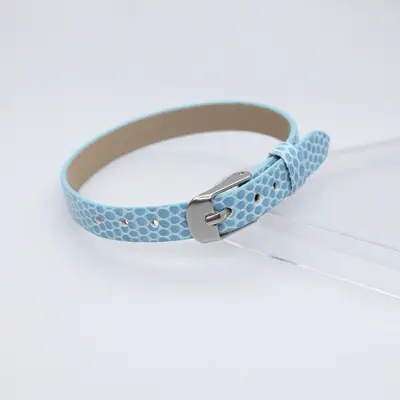 DIY 8mm PU leather wristband, slide charm compatible - 8