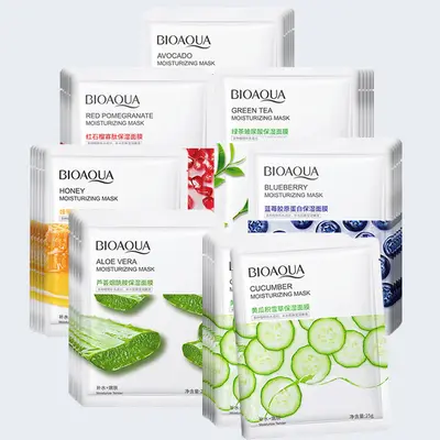 Boquanya Gurkenmaske Centella Asiatica Feuchtigkeitsmaske Feuchtigkeitsmaske Aloe Vera Gesichtsmaske Essenzmaske Hautpflege - 3