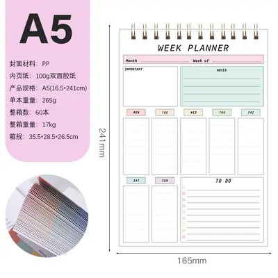2027 Weekly Planner, PP Spiral Notebook - 10