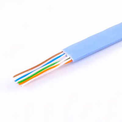 Оптовый плоский сетевой кабель Category 6 CAT6, бескислородная медь, готовый гигабитный компьютерный сетевой кабель, плоский патч-корд из чистой меди, 8 жил