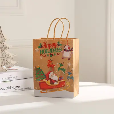 Noel Partisi Hediye Tote Çantası, Noel Baba Hediye Paketleme Çantası - 9