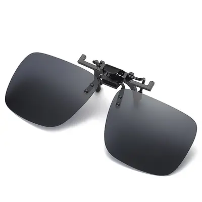 Polarized Clip-On Sunglasses for Men and Women, Night Vision Driving Glasses - 1