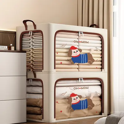 Cartoon sausage dog fabric storage box, foldable, large capacity