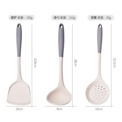 Silicone spatula, home cooking spatula, kitchen non-stick spatula, high temperature resistant soup ladle, kitchen utensil, kitchen tools set