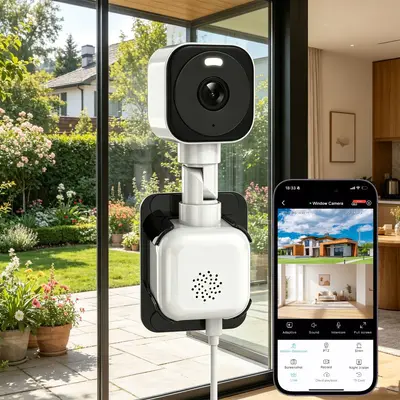 Neues Modell Little Eagle 2K HD Smart-Fenstermonitor WiFi Haushaltstyp bohrungslose Kamera San Anno - 9