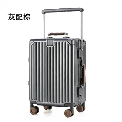 Alu-Trolley mit Rahmen, großes Fassungsvermögen, Universalrollen, Zahlenschloss - 8
