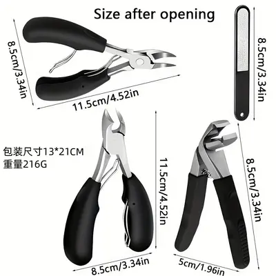 Nail Clipper and Plier Set for Ingrown and Thick Toenails