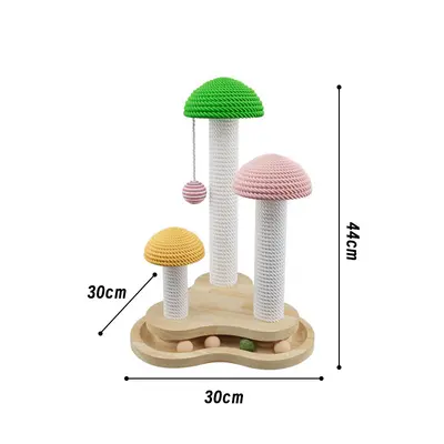 Vertical Sisal Cat Scratching Post, Integrated Cat Tree, Scratch-Resistant - 7