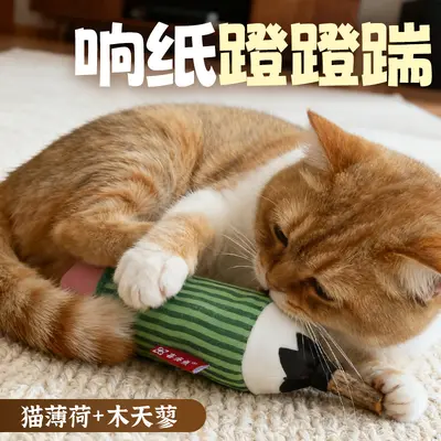 Plüsch-Katzenminze-Spielzeug, bissfest, zur Selbstbeschäftigung für Katzen