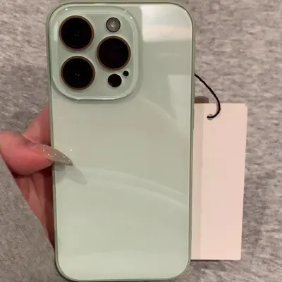 Macaron Renkli iPhone 15 Pro Max Cam Telefon Kılıfı, Yaz Tasarım - 7