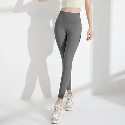 Damen-Yogahose, schnelltrocknend, hohe Taille, po-hebend, elastisch - 8