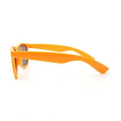 Monochrome Stud Sunglasses with Printed Logo, Blue Mirror Lens - 4
