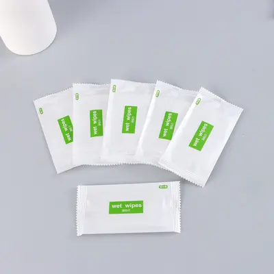 Disposable Individually Wrapped Wet Wipes Single Piece