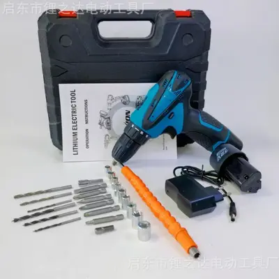 12V Lithium-Elektrobohrmaschine, leistungsstarker wiederaufladbarer Elektroschraubenzieher - 2
