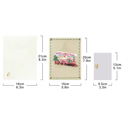 2026 Christmas 3D Pop-Up Greeting Card, Handmade - 5