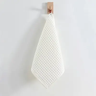 Cotton waffle towel set, honeycomb texture, soft - 6