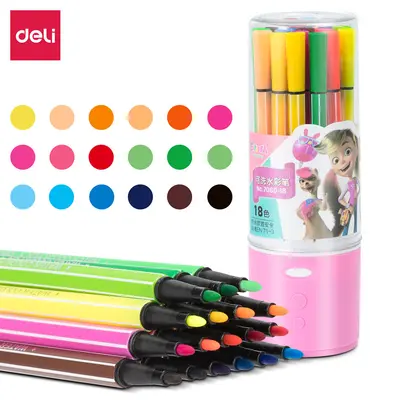 Deli 7060 yıkanabilir sulu boya kalemi seti - 9