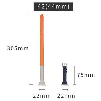 Genuine Leather Strap for Apple Watch 1/2/3/S11, Double-Loop - 4