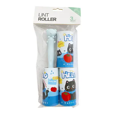Creative Cute Vertical Cartoon Lint Roller Drum Set Paper Tape Portable Long Handle Plastic Household Bedding Hair Remover