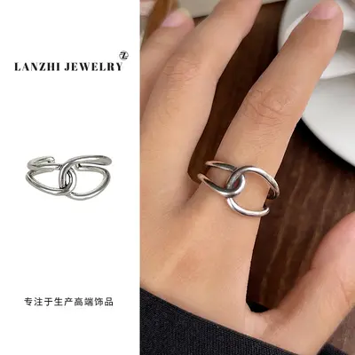 Lanzi beliebter Ring aus Thai-Silber für Damen, minimalistisches Design, vielseitig kombinierbar, stapelbar, 925er Silberschmuck - 12