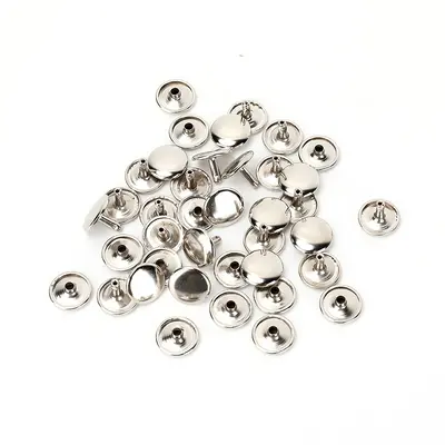 Metal Çift Taraflı Perçin Çıtçıt Düğme, Çanta Donanımı, DIY Aksesuar