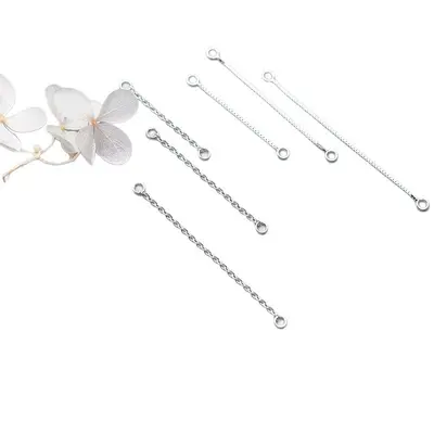 S925 Silver O-Chain Earring Extension Chain, DIY Accessory S0246