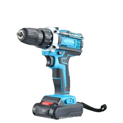 High Torque Impact Drill Lithium Battery Cordless Drill Dual Speed Hand Drill Home Multi-function Screwdriver Tool 30-Piece Set