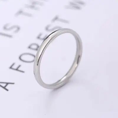 Cross-border popular accessories 2 3 4 6 8MM titanium steel plain ring shiny ring stainless steel inner and outer curved ring - 6